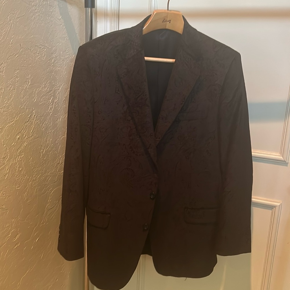S. Cohen Montreal Black Paisley Men’s 44L Blazer